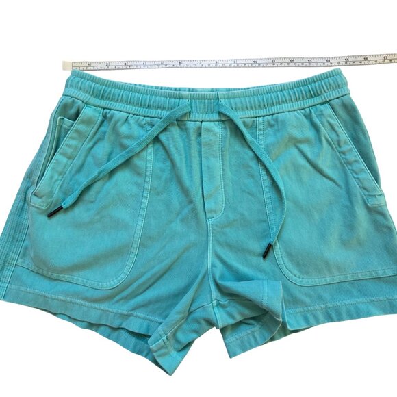 Athleta Shorts Womens Med Aqua Blue Drawstring Shorts Athleisure Loungewear - Picture 11 of 12